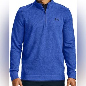 NWT Men’s Under Armour 1/4 Zip Long Sleeve Pullover Loose Fit XL Blue